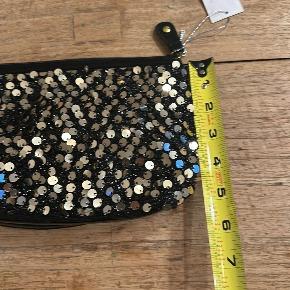 NWT | Stephanie Johnson | Beaded Sequin make up bag